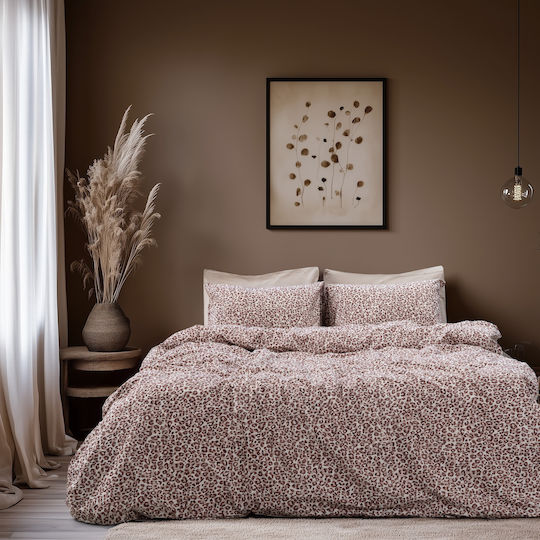 Lino Home Naptik Bettlaken Set Übergröße 240x265cm Puder (4Stücke)