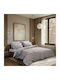 Lino Home Naptik Single Bed Sheet Set With Rubber Hugger 110x200+32cm Taupe 3 Pieces