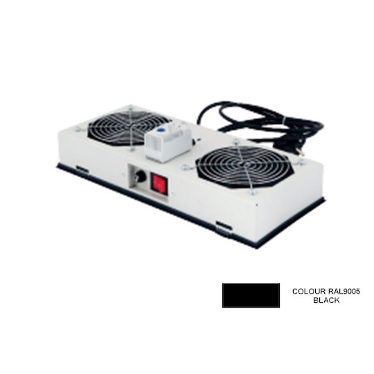 Steel Ανεμιστήρας Rack STEEL-FAN-THM-2FWM-BL 1τμχ