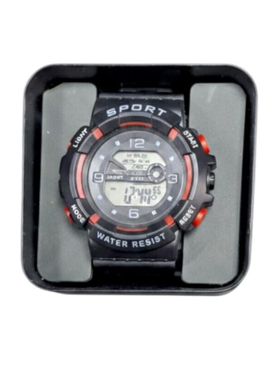 Digital Men's Watch 40mm Battery with Black Rub...