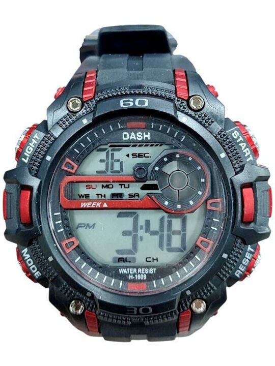 Digital Men's Watch 40mm Battery with Black Rub...