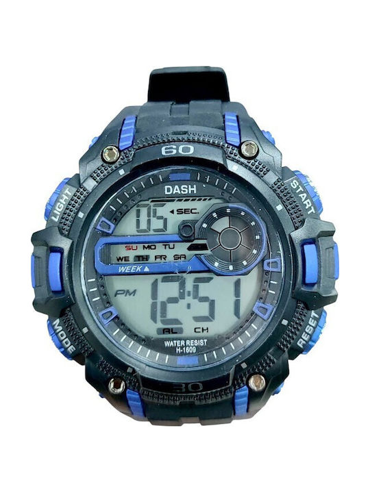 Digital Men's Watch 40mm Battery with Black Rubber Strap
