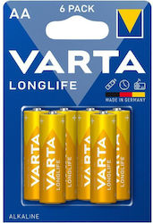 Varta Longlife Alkaline-Batterien AA 1,5V 6er P...