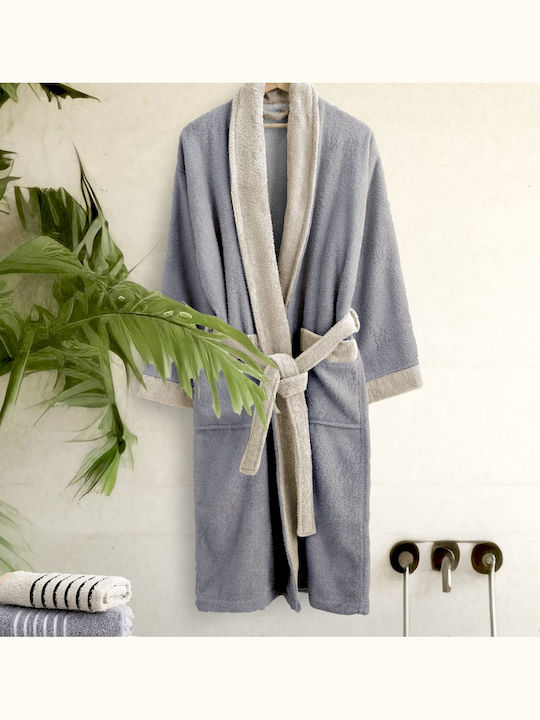 Nima Ease Μπουρνούζι με Γιακά Gray 380gr/m²