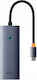 Baseus Hub 3 Θυρών με σύνδεση USB-A Γκρι