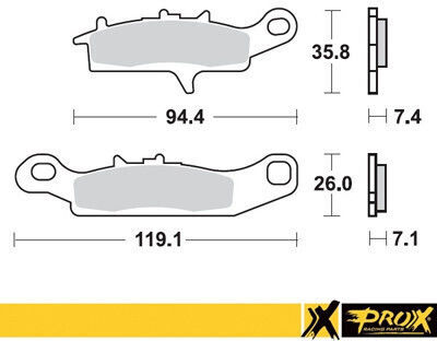 Prox Предни Спирачни Накладки Kfx450r '08-14 Ляво + Kvf650 Brute Fo Еквивалент На Ebc Fa342r