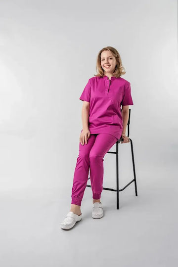 Masstex Unisex Medizinische Bluse Lila