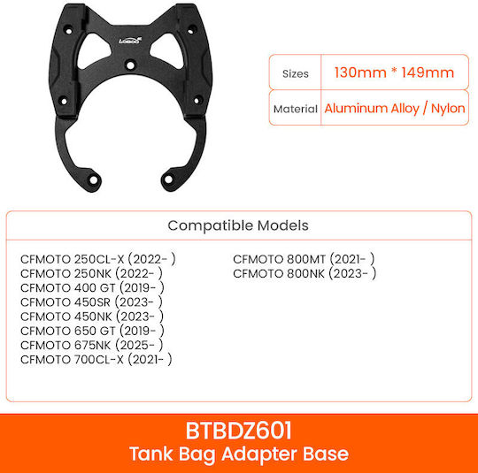 Loboo Magnetic Mount Tank Bag Easy Cfmoto 800mt 2021
