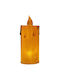 Decorative Candle 12.5 Cm Amber Warm White 1 Led White
