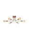 Candelabru Retro 6 X E27 Auriu Ip20 200 X 660 Mm Max 6 X 18 W
