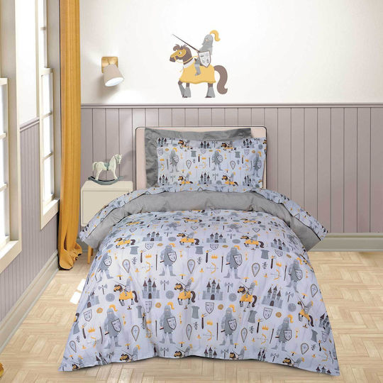 Greenwich Polo Club 8861 Kids Duvet Cover Set Single with Pillowcase Cotton Cream 160x240cm