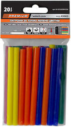 Hot Glue Sticks 20 Pcs Colored F7x100 Mm Premium