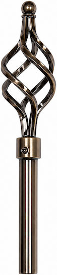 Extendable Metallic Single Curtain Pole Φ16mm 70-120cm Bronze