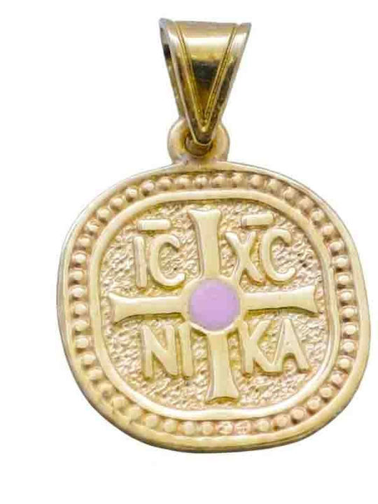 Gatsa Pendant Kids Charm Constantine Coin Gold 9K F0093