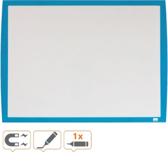 Nobo Nobo Joy Board Plastic 43x58.5cm Magnetic Include Marker Radieră Magneți Alb Albastru Cadru