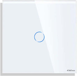 Small Glass Panel Single Deviator Switch White Luxon Small Glass Panel Single Deviator Switch White Luxon