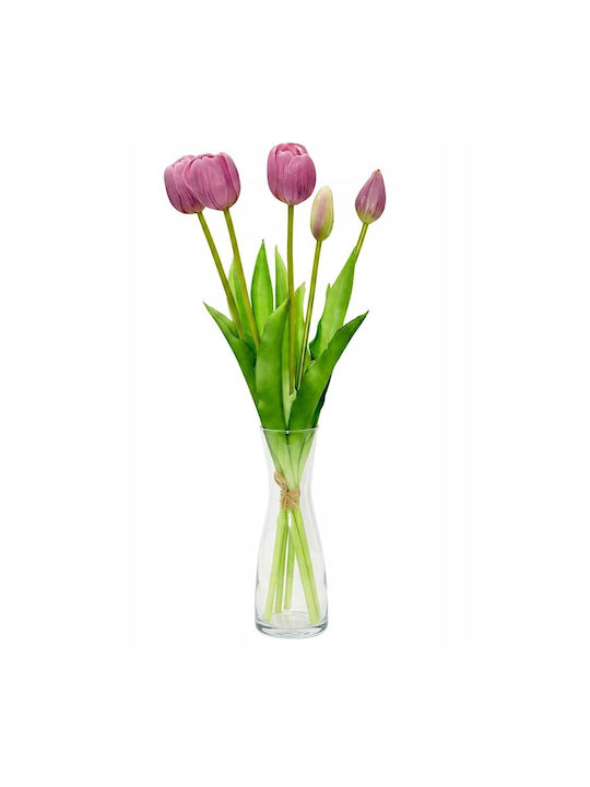 Bouquet of Purple Tulips 39cm Saska Garden