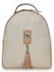 Women's Backpack Bag Oval Nomade Beige