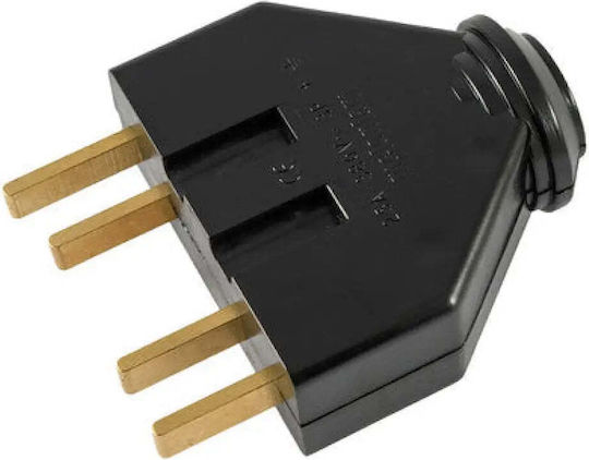 Dreiphasen Stecker 25a/380v Schwarze Meloplam Schwarz