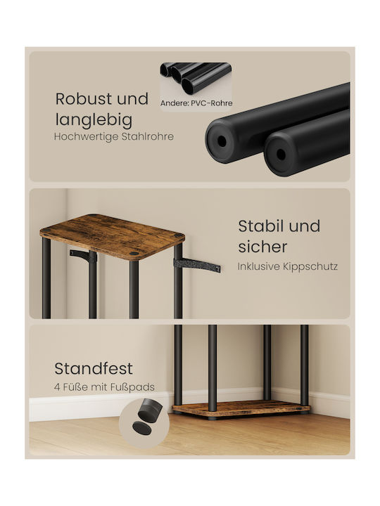 Bücherregal Braun-Schwarz 38x23.8x173.4cm