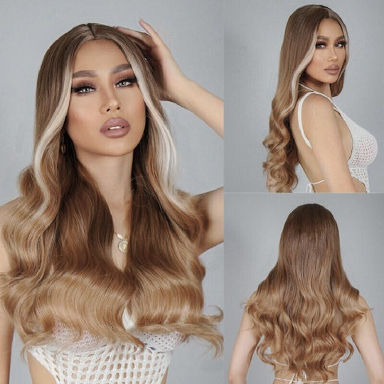 Animis Beauty Περούκα με Συνθετική Τρίχα σε Ξανθό Χρώμα 65cm