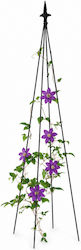 Metal Plant Climbing Flower Stand Zola Steel 150 Cm Black