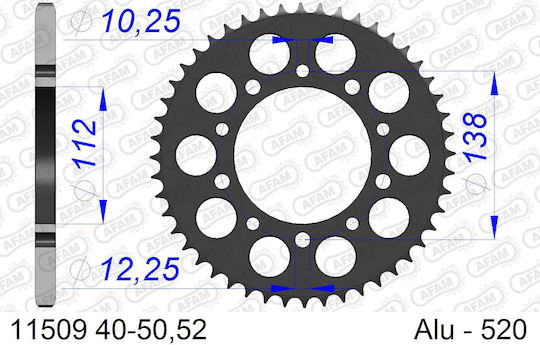 Afam Pinion Spate Din Aluminiu Lanț 520 Cod 11509-44