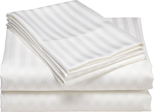 Klikareto Hotel Sheet White King Size 240x270cm 100% Cotton