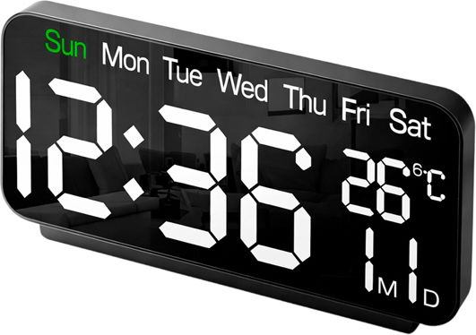 Επιτραπέζιο Ψηφιακό Ρολόι LED Μαύρο MC-MIX-OEMX-DIGITAL-LED-WALL-C-6913