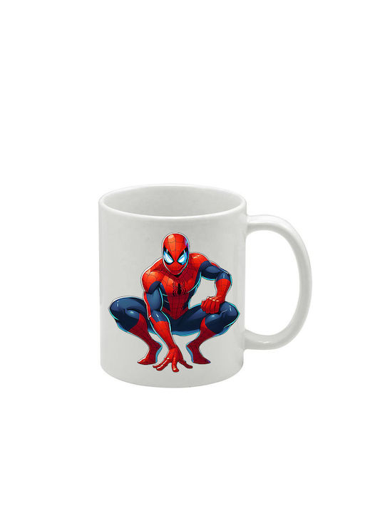 Weiße Tasse Spider-man