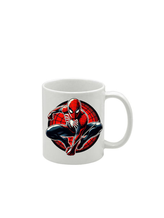 Weiße Tasse Spider-man