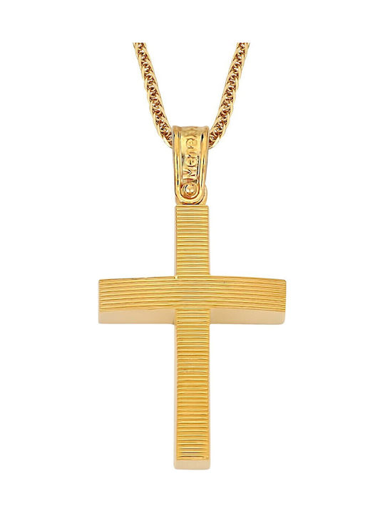 Verorama Men's 14K Gold Cross Without Chain