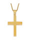 Verorama Men's 14K Gold Cross Without Chain