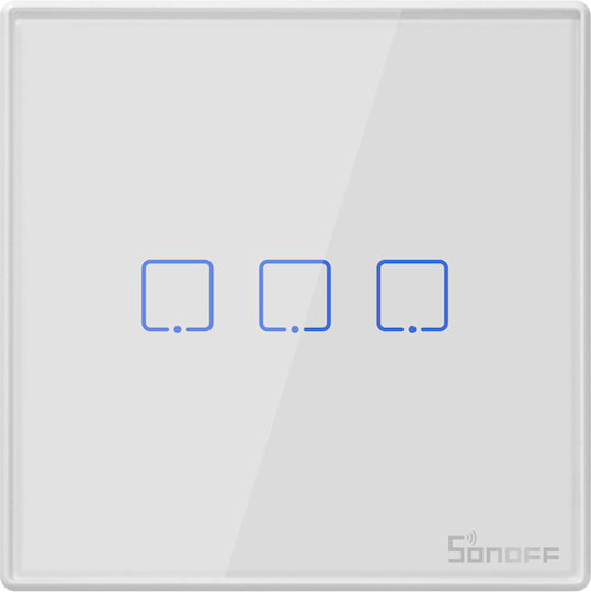 Sonoff Wall-mounted Touch Wall Switch Triple with White Frame