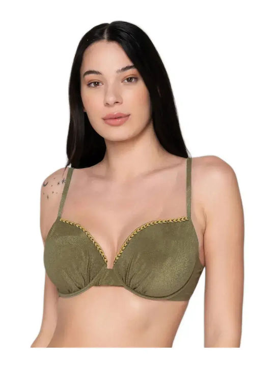 Luna Sutien Bikini cu Burete Kaki