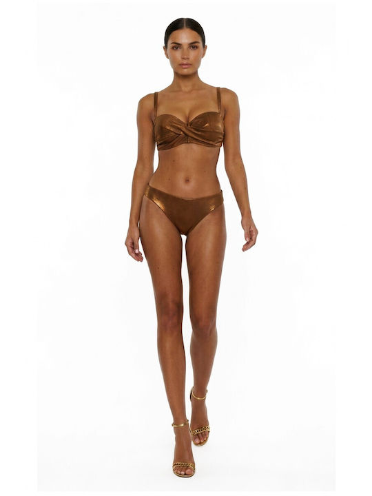 Strapless Bikini Top Brown
