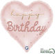 18"" Pink Heart Balloon Happy Birthday