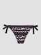 Bikinihosen Slip mit Schnürung Aubergine