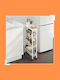 Relaxdays Raft de Baie Metalic de Podea cu 4 Rafturi 77x13x45.5cm Alb