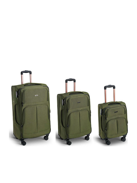Xplorer Hard Khaki Suitcases With 4 Wheels Set Of 3 Pieces