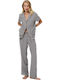 Aruelle Aruelle Damen Schlafanzug & Pyjamas Sommer Blau