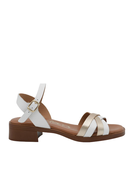 Fresia Leather Women's Sandals White