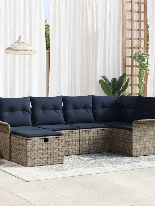 Ecksofa für den Außenbereich Rattan