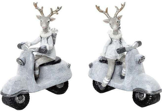 Silver Reindeer Vespa 2 Designs 15.5 Cm Mt2473k2 Espiel