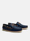 Leder Herren Bootsschuhe in Blau Farbe