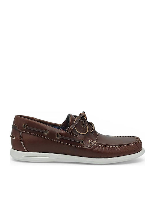 Leather Men's Moccasins in Brown Colour