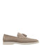 Leather Men's Loafers in Beige Colour