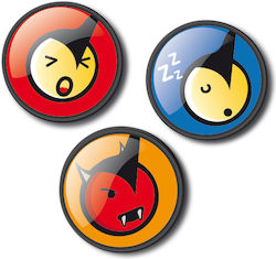 Nikidom Insigne 3pcs/set Nikidom Roller Fun Emoticons