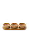 Espiel Wooden Orntevieres 3 Slots Ø21.5cm W8xL4.5cm
