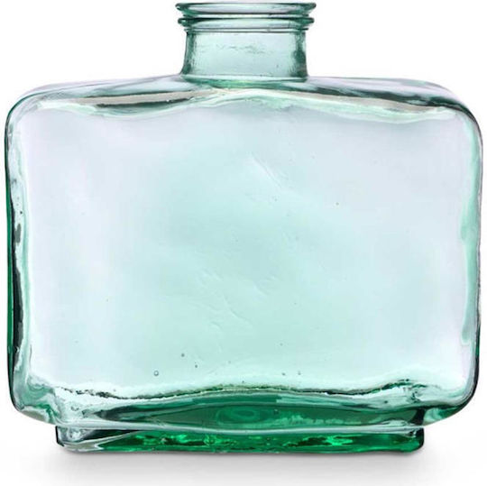 Atmosphera Dekorative Glasvase Flasche Recyclingglas 15x28h27cm